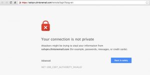 Hillary connect warning